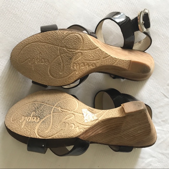 LOVELY PEOPLE X Band Wedge Platform Brown - Picture 4 of 8